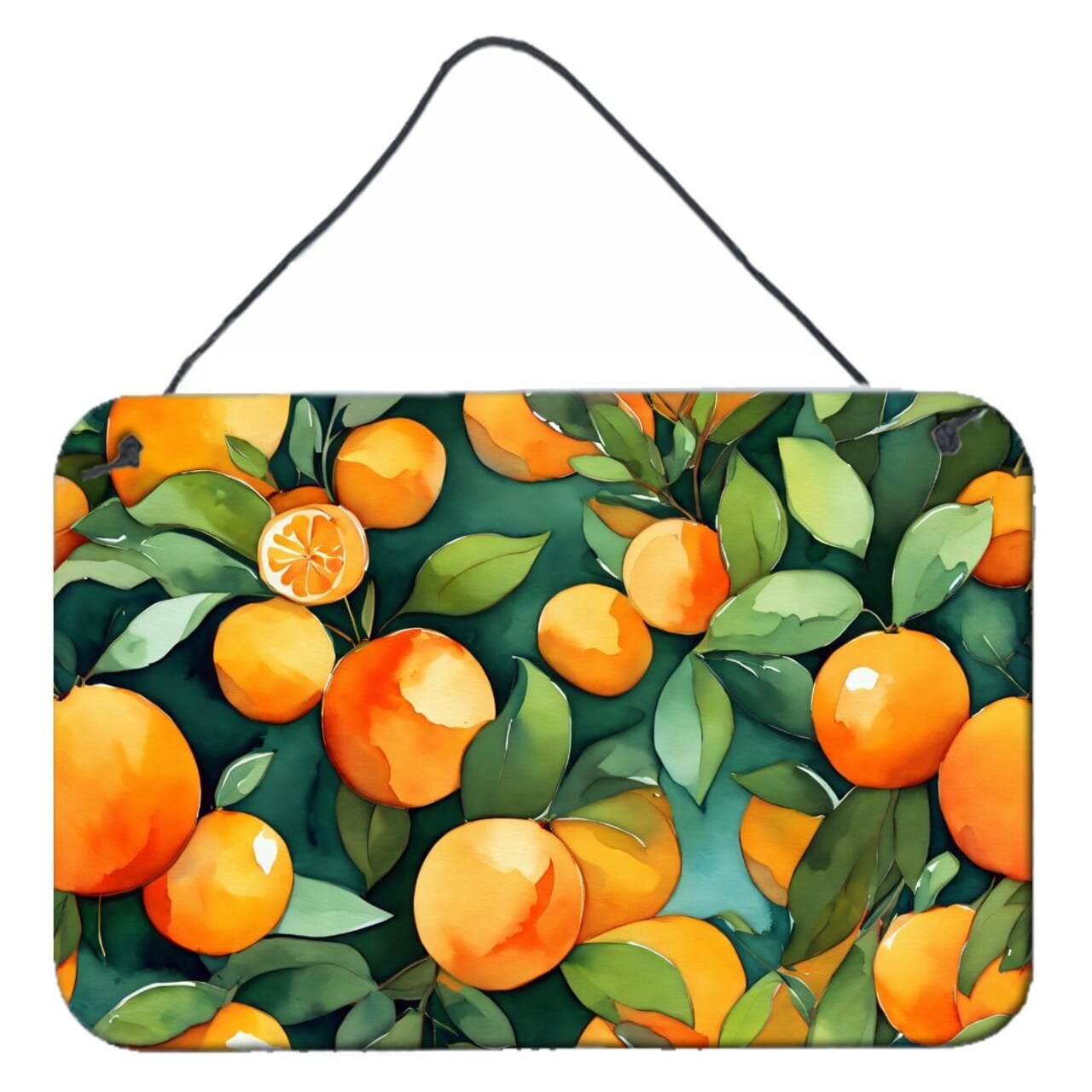 Edge Collections - 8" x 12" - Orange - Florida Orange Blossom Aluminum Metal Sign Wall or Door Hanging Print - 1 Piece